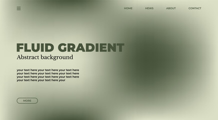 Abstract gradient web page design template, background with smooth blur shapes and sample text, copy space.Green color.Copy space. Gradient mesh.Grapic design.