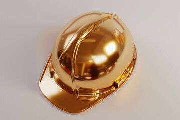 Shiny Golden Safety Helmet
