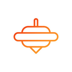 Spinning icon gradient red orange chinese illustration