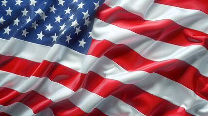 American flag for Memorial Day, 4th of July, Labour Day America flag. Close up of US flag, with large copy space -03