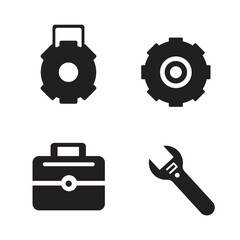 Tools icon sheet with black color and simple design