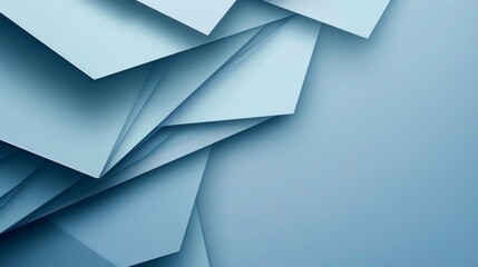 Obraz premium Blue abstract background with overlapping geometric shapes.