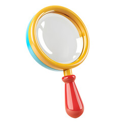 Magnifying glass Isolated on transparent background