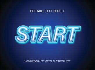 Start editabl text effect 