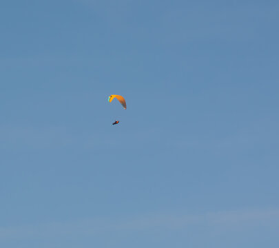 paragliding in the sky