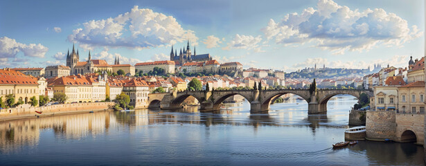 Naklejka premium Prague Castle view