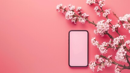 cherry blossom on a black background
