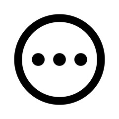 Vector solid black icon for More