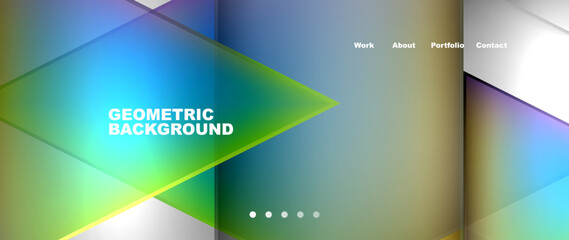 Gradient triangle geometric minimal wallpaper