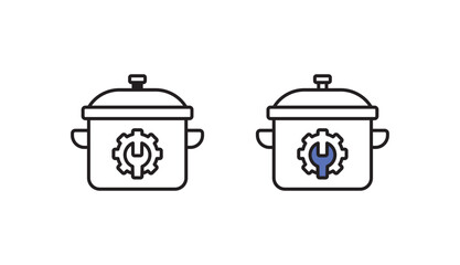 Cooker icon design with white background stock illustration