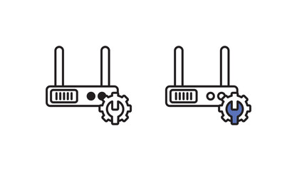 Obraz premium Router icon design with white background stock illustration