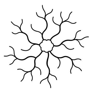 recommend clip art: Brain neuron editable stroke outline icon isolated on white background flat vector illustration.