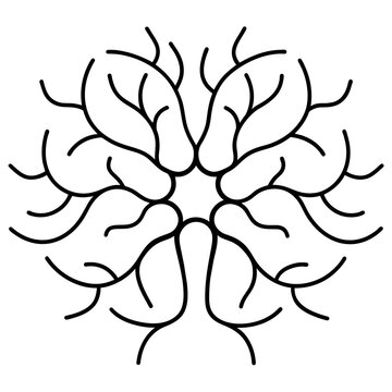 recommend clip art: Brain neuron editable stroke outline icon isolated on white background flat vector illustration.