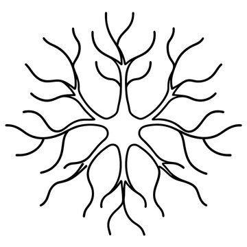 recommend clip art: Brain neuron editable stroke outline icon isolated on white background flat vector illustration.