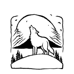 Obraz premium wolf in the woods