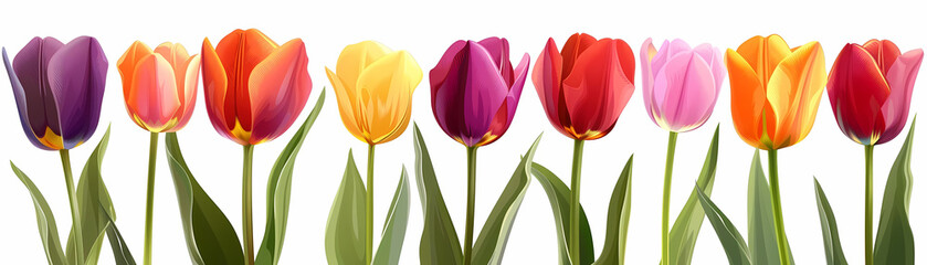 tulip flower vector illustration on a isolated background