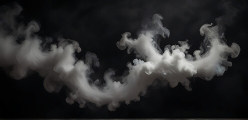 smoke effect for a magic spell on black background with textured shapes