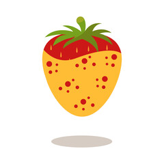 Chocolate Dipped Strawberries. Soft and Tasty Food. Isolated on White Background