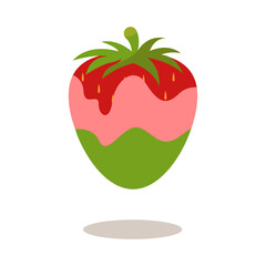 Chocolate Dipped Strawberries. Soft and Tasty Food. Isolated on White Background