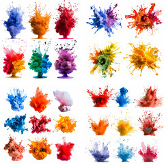 splatter spot stain splashing explosion ink rainbow spray smoke vibrant creativity watercolor paint