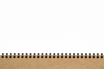 Blank Spiral Notebook with Paper Isolated
