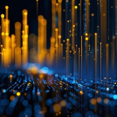 Dynamic Data Lake Visualization in Blue and Gold