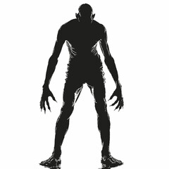 Fototapeta premium Creepy Person Silhouette