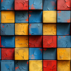 Colorful Blocks Background with Copy Space,
Colorful wooden blocks in a pattern is shown in the style of vibrant skylines
