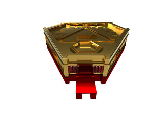 New Indian parliament building in golden
