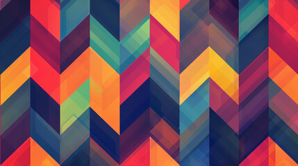 Kaleidoscope of hues in Cute abstract geometrical chevron patterns.