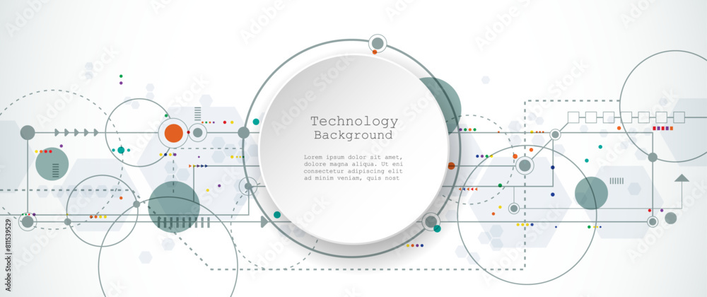 Leinwandbilder vector banner design circuit board. illustration abstract modern futuristic, engineering, technology