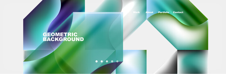 Fototapeta premium Minimal geometric web site page template design. Vector Illustration For Wallpaper, Banner, Background, Card, Book Illustration, landing page