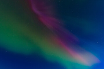 Northern lights at the zenith of the sky. Aurora Borealis or Northern Lights Latvia. Northern lights shining in the sky