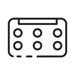 School Art Paint Line Icon