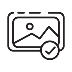 Aprove Check Image Line Icon