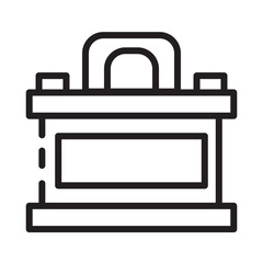 Battery Car Check Line Icon
