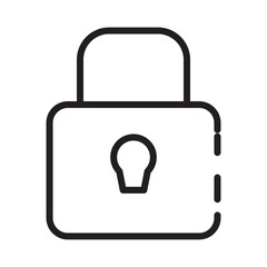 Lock Key Private Line Icon