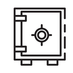 Locker Bank Safe Line Icon