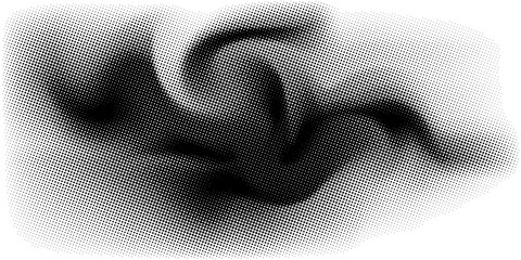 Abstract halftone wave dotted background. Futuristic twisted grunge pattern, dot, circles. eps 10
