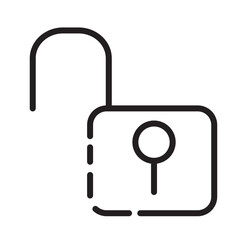 Locker Security Padlock Line Icon