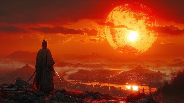 Japanese samurai warrior