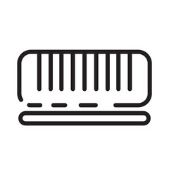 Beard Comb Hair Line Icon