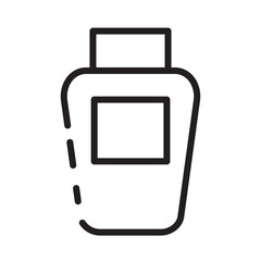 Care Cream Hair Line Icon