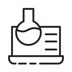 Flask Test Tube Line Icon