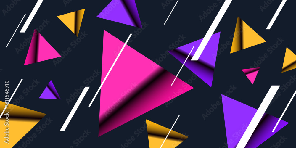 Poster abstract background with dynamic lines. vector illustration in flat minimalistic style