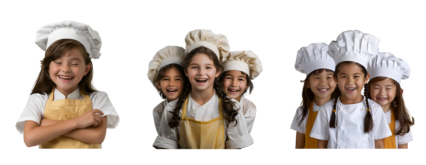 Portrait of children on transparent background
