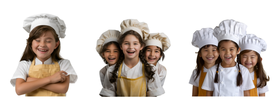 Portrait of children on transparent background
