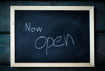 Fototapeta premium close up of chalkboard with text