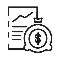 Project Management Productivity Line Icon