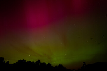 Polar lichter &uuml;ber deutschland am abend aufgenommen